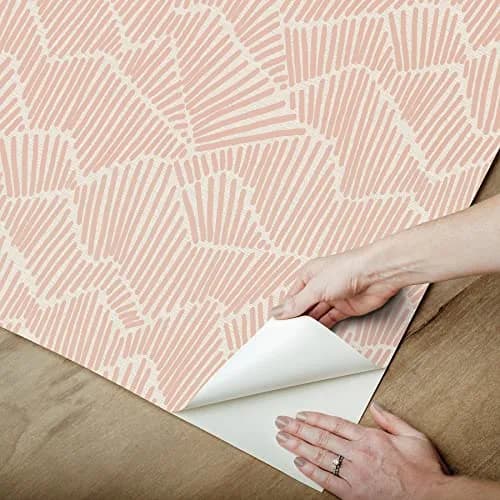 Egypt Sherrod 216-in x 20.5-in Clay Ridge & Valley Peel & Stick Wallpaper | Modern Geometric Design thumbnail 4