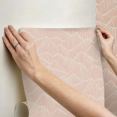 Egypt Sherrod 216-in x 20.5-in Clay Ridge & Valley Peel & Stick Wallpaper | Modern Geometric Design thumbnail 5