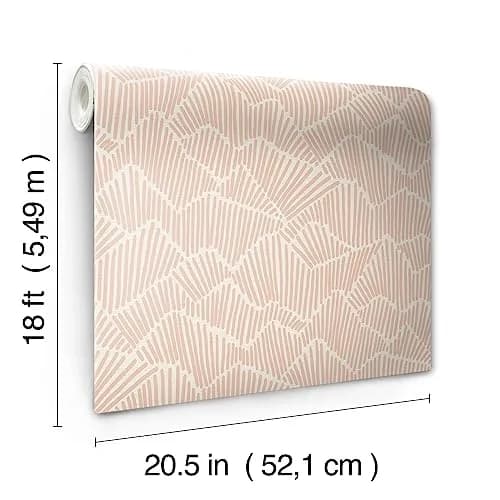 Egypt Sherrod 216-in x 20.5-in Clay Ridge & Valley Peel & Stick Wallpaper | Modern Geometric Design thumbnail 6
