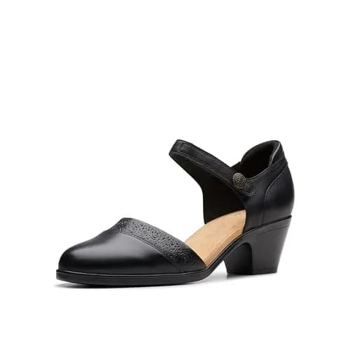 Clarks Women's Emily 2 Ketra Leather Pump Shoe 7.5 Medium US | Classic Style with Ultra-Wearable Heel thumbnail 1