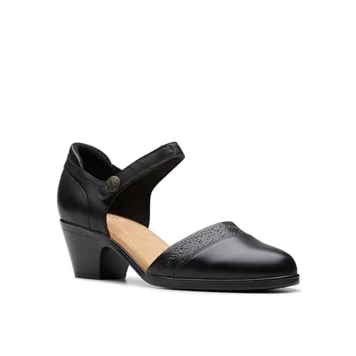 Clarks Women's Emily 2 Ketra Leather Pump Shoe 7.5 Medium US | Classic Style with Ultra-Wearable Heel thumbnail 8