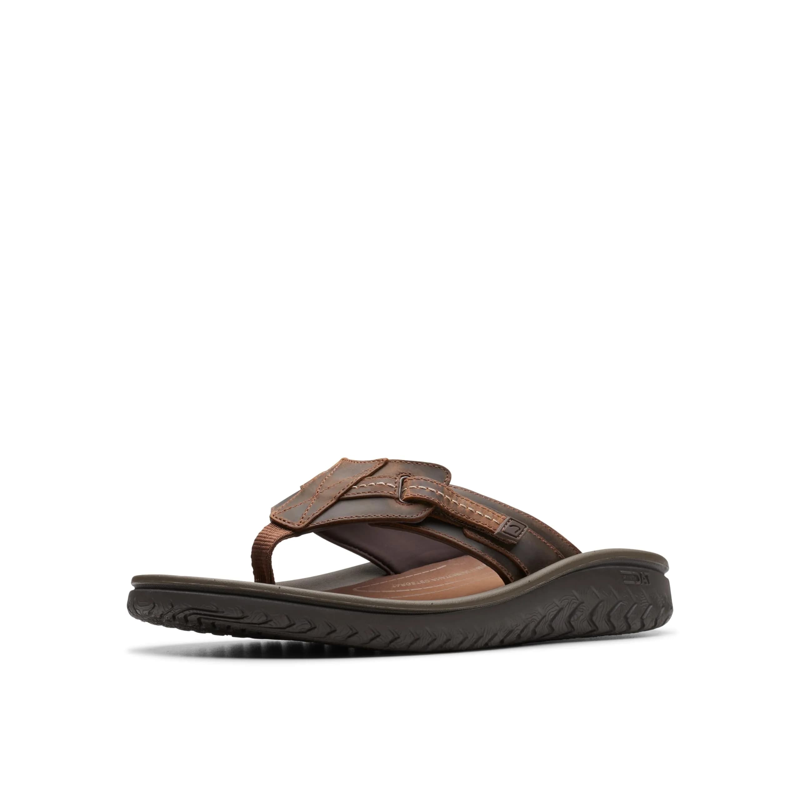 Clarks Collection Wesley Sun Flip-Flop Beeswax Leather 14 Medium US (400g / 14oz) — Beeswax Leather