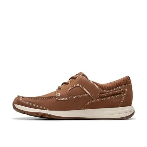 Clarks Collection Men's Sailview Lace Boat Shoe Light Tan Nubuck 24.1 cm (9.5 in) | Nautical Comfort for Indian Summers thumbnail 7