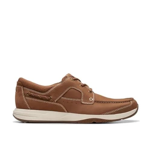 Clarks Collection Men's Sailview Lace Boat Shoe Light Tan Nubuck 24.1 cm (9.5 in) | Nautical Comfort for Indian Summers thumbnail 9