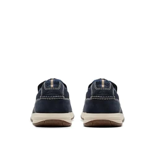 Clarks Sailview Step Navy Nubuck Leather Shoes | Slip-On Casual Loafers for Men thumbnail 6