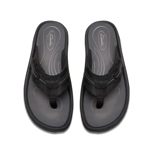 Clarks Wesley Sun Flip-Flop 7 Medium US | Soft Leather, Impact-Absorbing EVA thumbnail 9