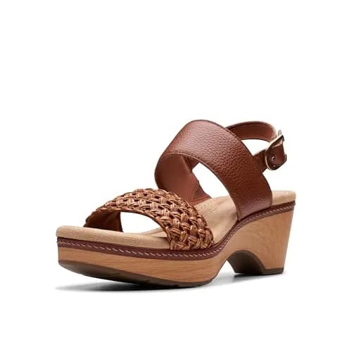 Clarks Seannah Step Wedge Sandal 7 Medium US | Trendy Comfort with Leather & Foam thumbnail 1