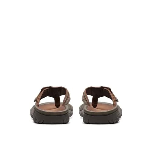 Clarks Collection Men's Wesley Sun Flip-Flop Beeswax Leather 27.5 cm (10 US Medium) | Classic Leather Flip-Flop for Everyday Wear thumbnail 8