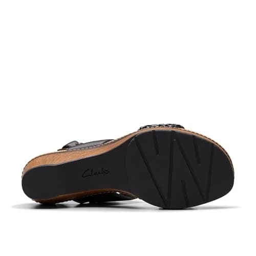 Clarks Seannah Step Wedge Sandal | 2.55-inch Block Heel, Leather, Medium US 6.5 | Comfortable & Trendy thumbnail 6