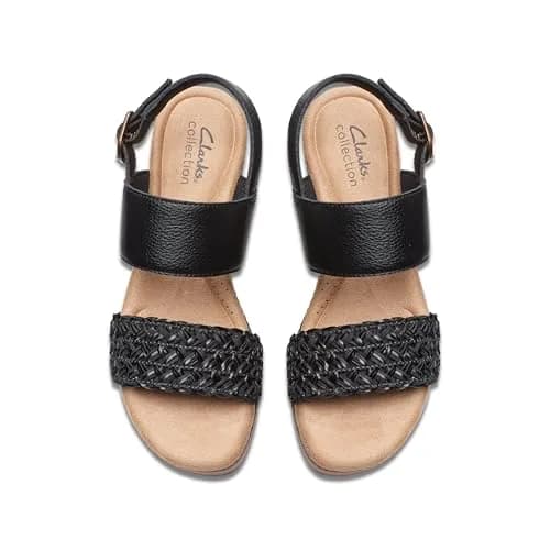 Clarks Seannah Step Wedge Sandal | 2.55-inch Block Heel, Leather, Medium US 6.5 | Comfortable & Trendy thumbnail 9