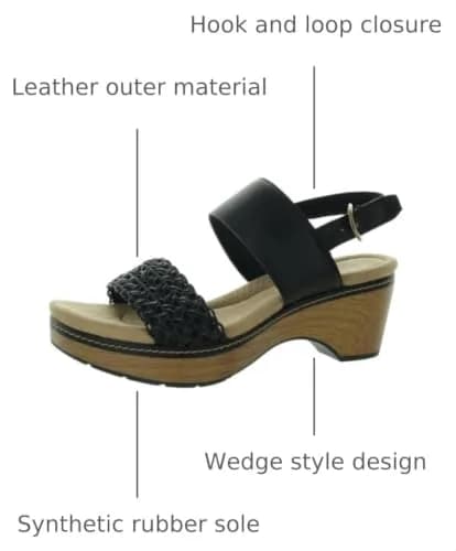 Clarks Seannah Step Wedge Sandal | 2.55-inch Block Heel, Leather, Medium US 6.5 | Comfortable & Trendy thumbnail 3