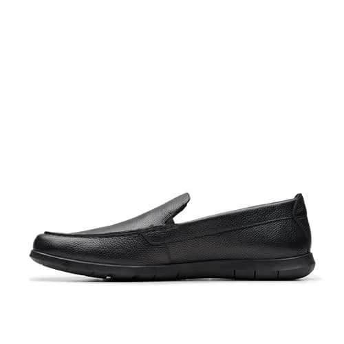 Clarks Collection Men's Flexway Step Moccasin, Black Leather, 11.5 Wide (29.2cm / 11.5 US Wide) thumbnail 3