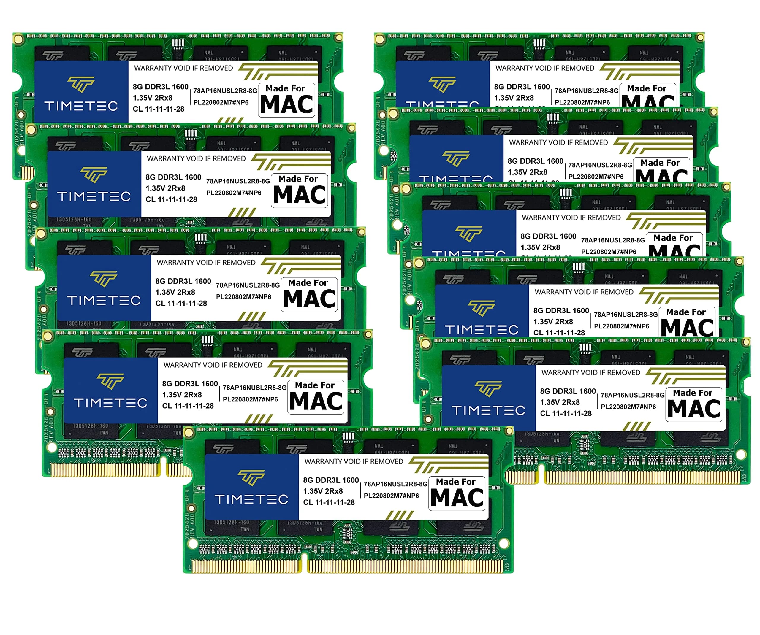 Timetec 80GB KIT (10x8GB) DDR3L 1600MHz SODIMM RAM for Apple iMac - main product image