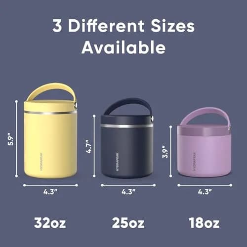Hydrapeak 32oz (946ml) Stainless Steel Vacuum Insulated Food Jar | Navy, Leak-Proof Soup Container for Adults thumbnail 5
