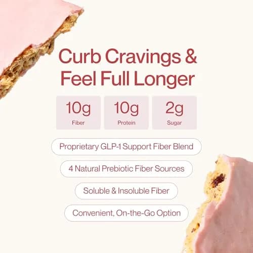 Supergut GLP-1 Boosting Prebiotic Bars, Strawberry Almond | Gut Health & Energy (70-120 chars) thumbnail 4