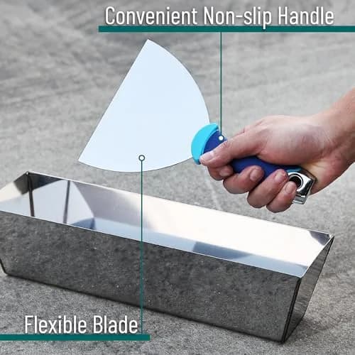 Bates Choice 6 Inch Carbon Steel Putty Knife with Hammer End | Flexible Metal Scraper for Drywall Spackle thumbnail 4