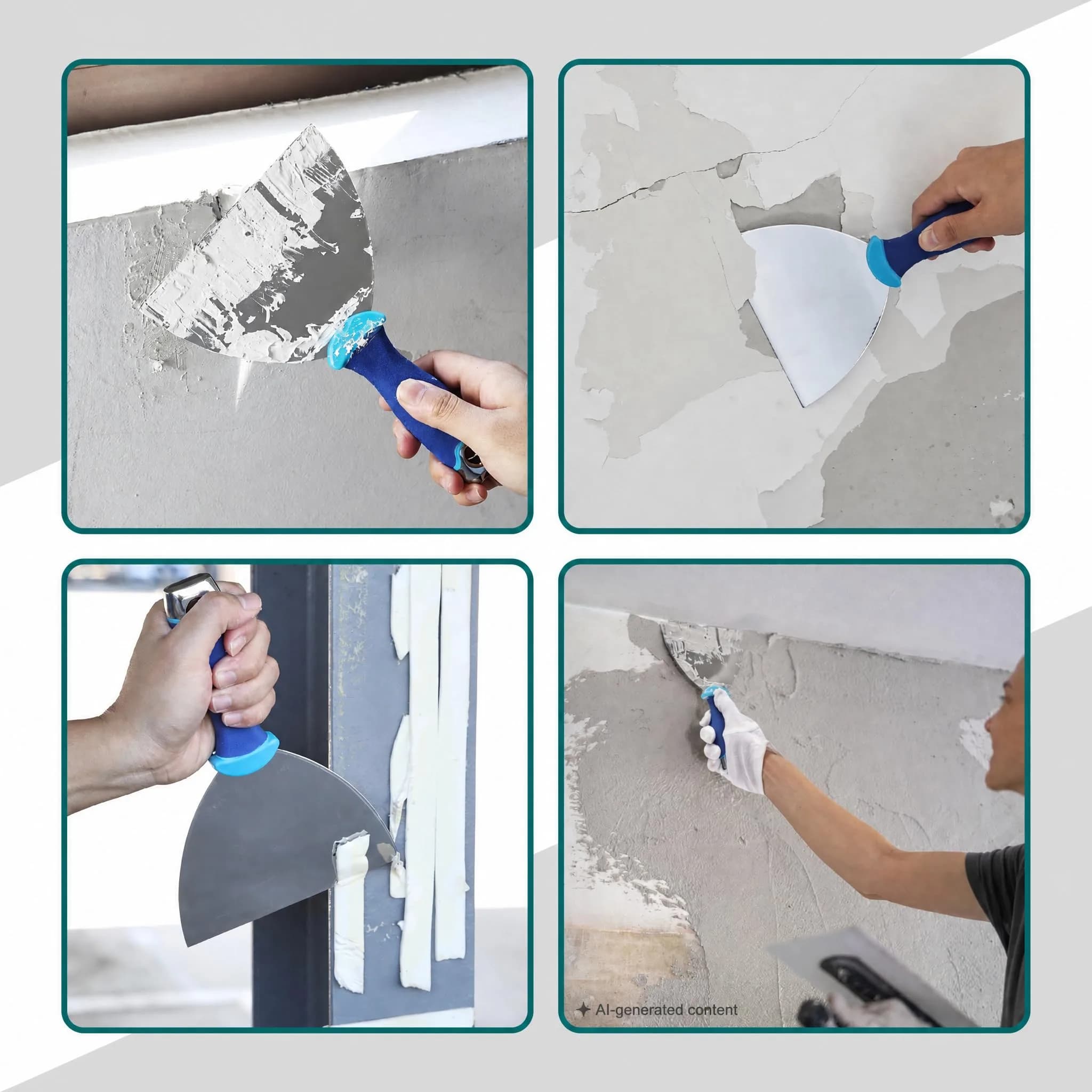 Bates Choice 6 Inch Carbon Steel Putty Knife with Hammer End | Flexible Metal Scraper for Drywall Spackle - view 5