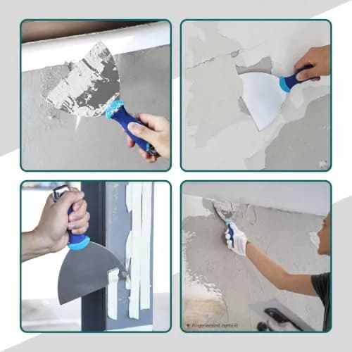 Bates Choice 6 Inch Carbon Steel Putty Knife with Hammer End | Flexible Metal Scraper for Drywall Spackle thumbnail 5