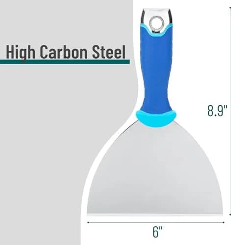 Bates Choice 6 Inch Carbon Steel Putty Knife with Hammer End | Flexible Metal Scraper for Drywall Spackle thumbnail 2