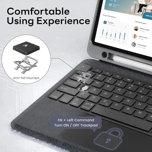 OPAKIT Magnetic Detachable Keyboard Case for iPad Air 13-inch M2 2024 | Wireless Keyboard Cover with Multi-Touch Trackpad & 7-Color Backlit thumbnail 5