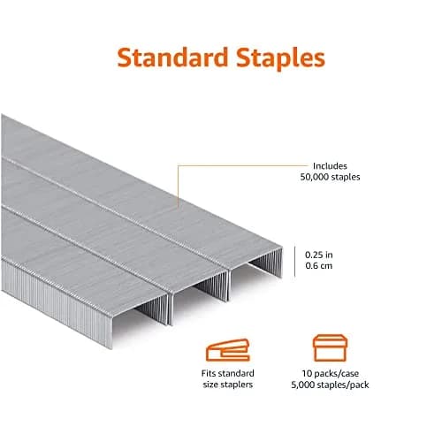 Amazon Basics Standard Stapler Staples Value Pack 500,000 Count | Smooth Ink Flow thumbnail 2