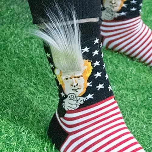 T Legend President Donald Hair MAGA Socks for Men & Women | Novelty Christmas & Gag Gifts (7-14 US Size) thumbnail 7