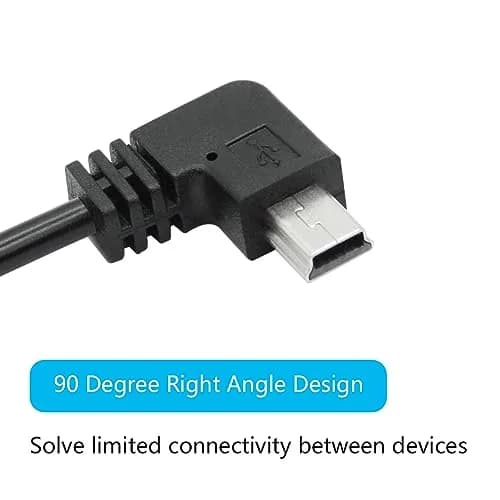 Maixbomr 90 Degree Mini USB Power Cord 3.5m (11.5ft) | Left Angle Charging Cable for Dash Cams & Devices thumbnail 4