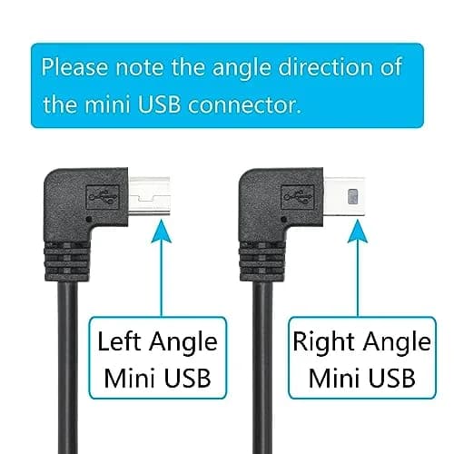 Maixbomr 90 Degree Mini USB Power Cord 3.5m (11.5ft) | Left Angle Charging Cable for Dash Cams & Devices thumbnail 3