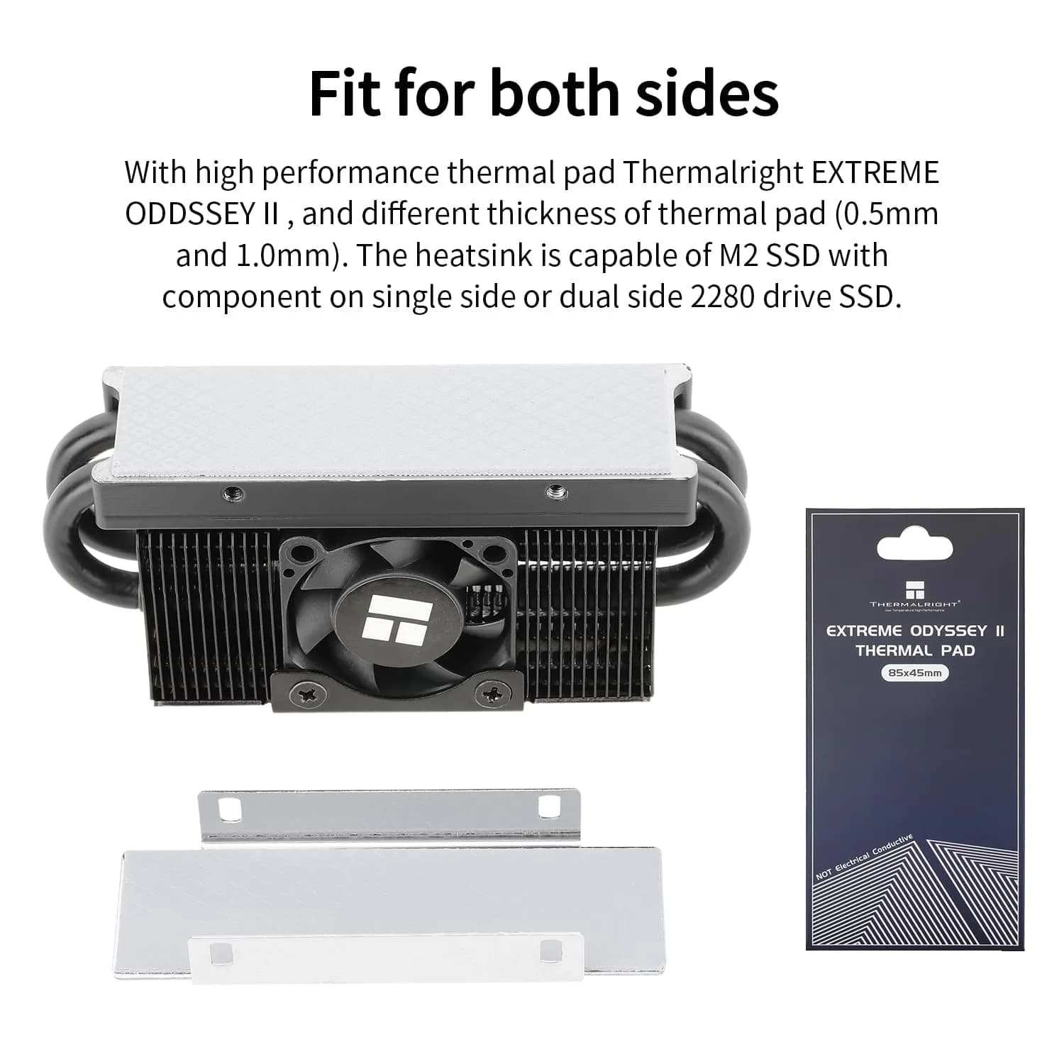 Thermalright HR10 2280 PRO Black SSD Heatsink Cooling with PWM Fan | 90.3mm x 23.7mm x 43.8mm - view 3
