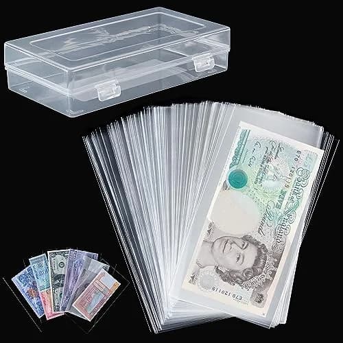 Uncle Paul Currency Sleeves Side-Insert 6.8×3.3 inches | Acid-Free Transparent Collection Protectors thumbnail 1