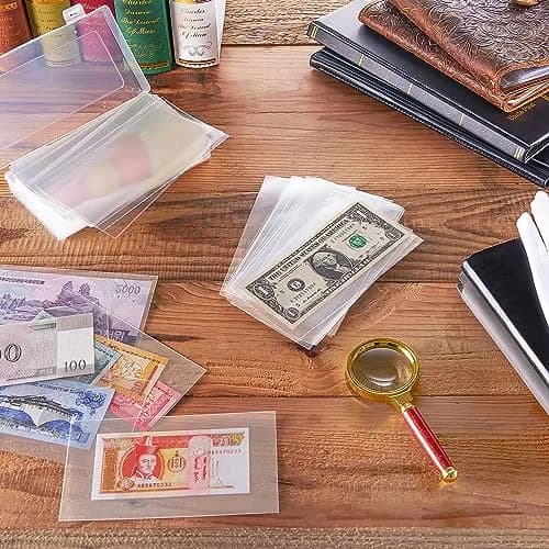 Uncle Paul Currency Sleeves Side-Insert 6.8×3.3 inches | Acid-Free Transparent Collection Protectors thumbnail 5