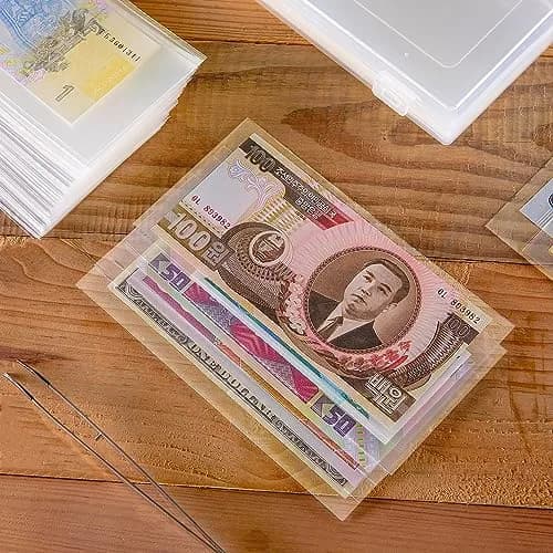 Uncle Paul Currency Sleeves Side-Insert 6.8×3.3 inches | Acid-Free Transparent Collection Protectors thumbnail 7