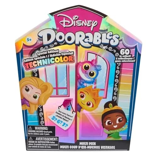 Just Play Disney Doorables Multi Peek Technicolor Takeover Collectible Figures 1.5-inch (Pack of 5-7 Figures) thumbnail 1