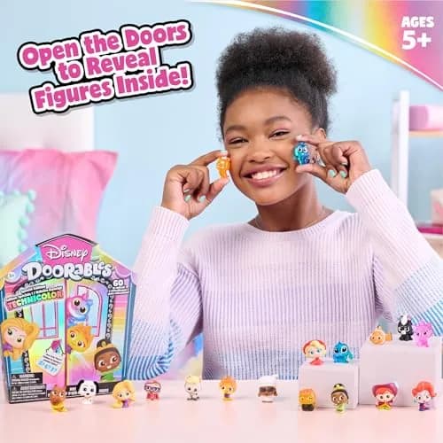 Just Play Disney Doorables Multi Peek Technicolor Takeover Collectible Figures 1.5-inch (Pack of 5-7 Figures) thumbnail 4