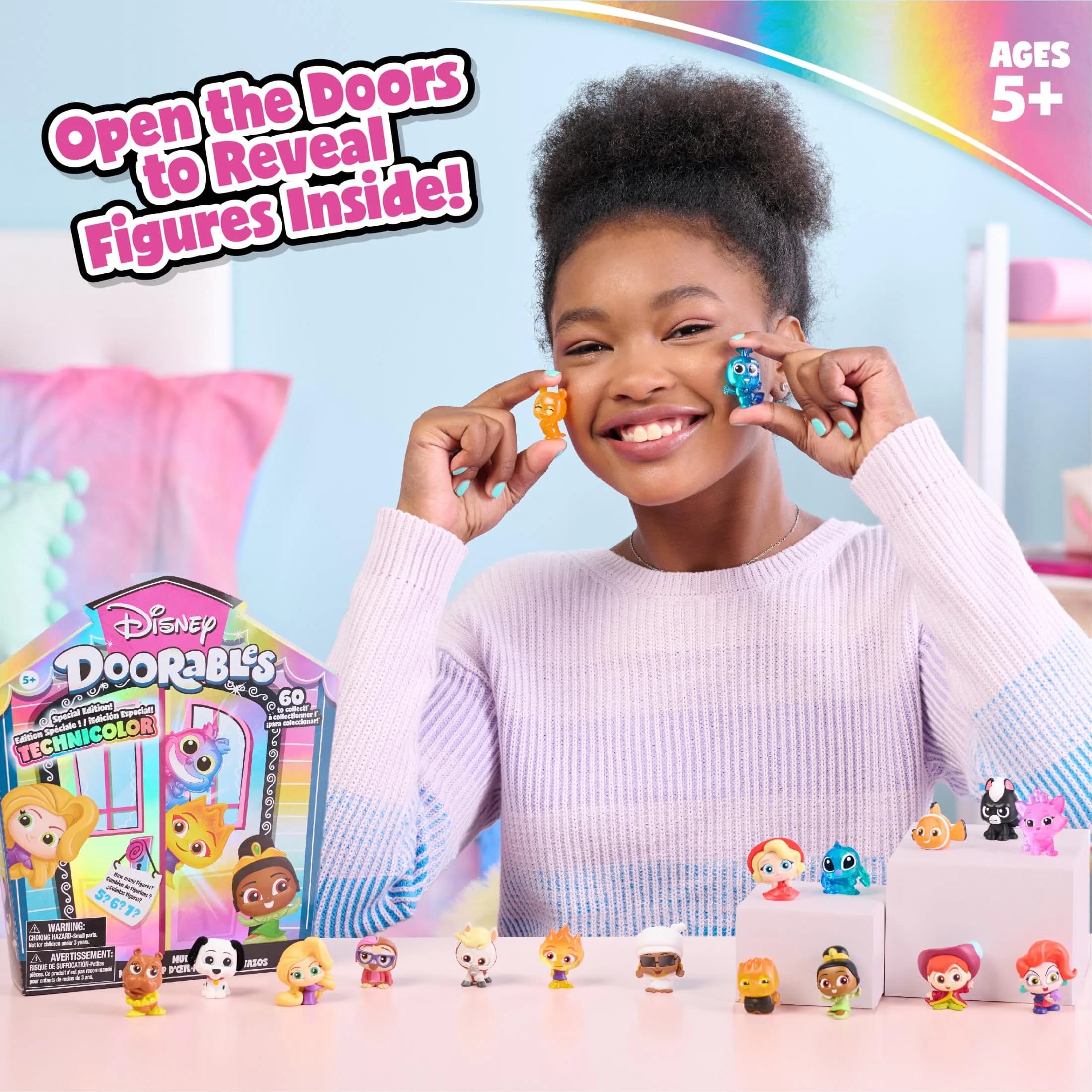 Just Play Disney Doorables Multi Peek Technicolor Takeover Collectible Figures 1.5-inch (Pack of 5-7 Figures) - view 4