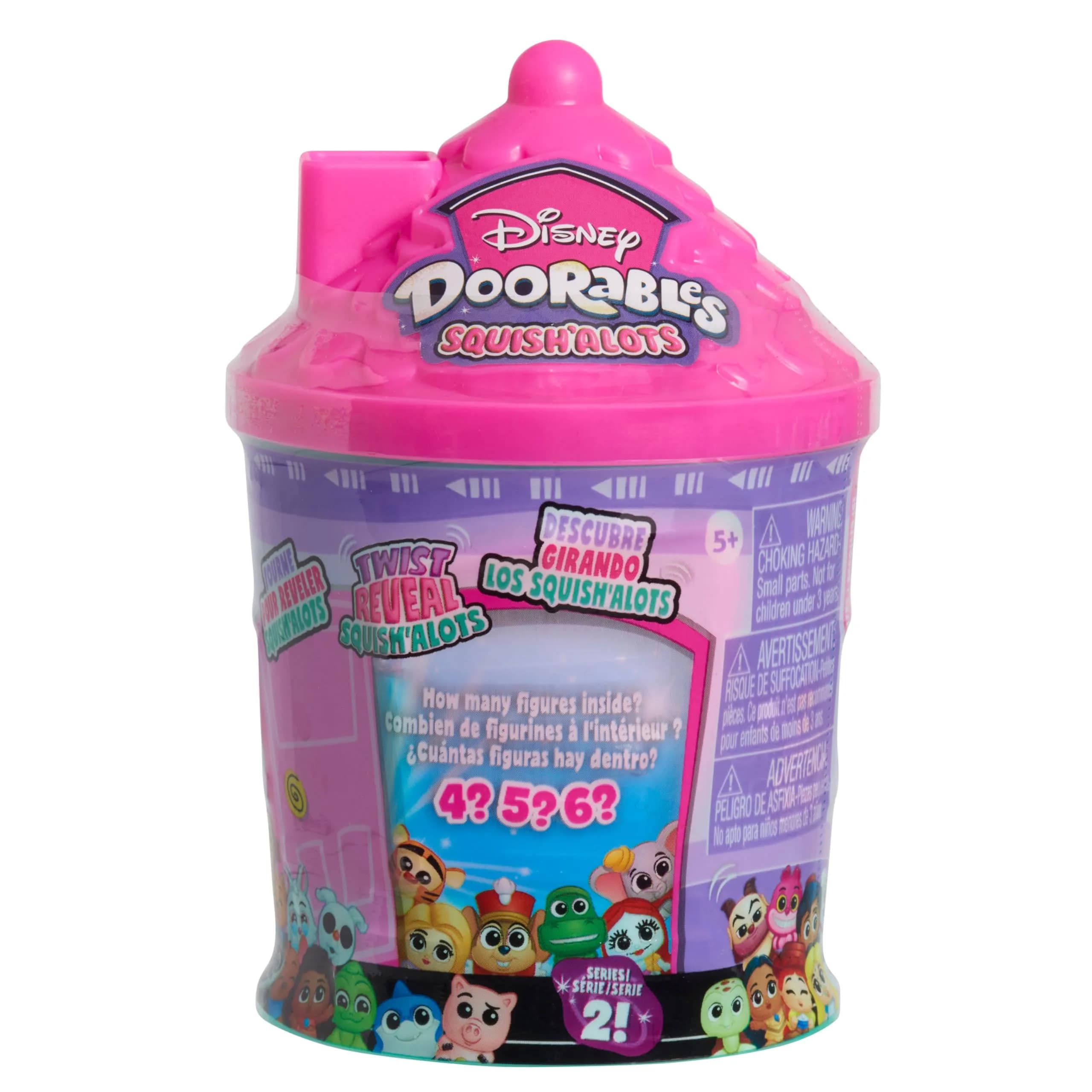 Just Play Disney Doorables Squish’Alots Series 2 Collectible Figures 4-6 Pack | ASTM-Tested Educational Toy for Kids Ages 5+ — Multicolor
