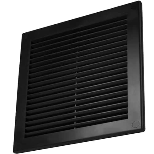 Vent Systems 6" x 6" Black Plastic Soffit Vent Cover | Durable Square Air Vent with Mesh Screen (70-120c) thumbnail 7