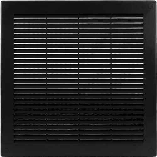 Vent Systems 10" x 10" Plastic Black Soffit Vent Cover | Flat Square Air Vent Grille for HVAC thumbnail 1