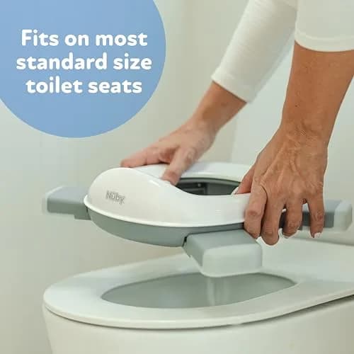 Nuby On-The-Go Portable Potty | Compact Toddler Travel Toilet Seat with Disposable Liners thumbnail 7