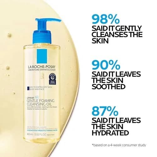 La Roche-Posay Lipikar AP+ Gentle Foaming Cleansing Oil 400ml (13.52 Fl Oz) | For Dry to Extra Dry, Sensitive Skin thumbnail 4