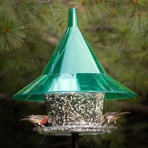 Sky Cafe Squirrel Proof Bird Feeder for Outside - Large, 17 in. Diameter, 1.5 Gallon Capacity | Durable, Made in USA thumbnail 3