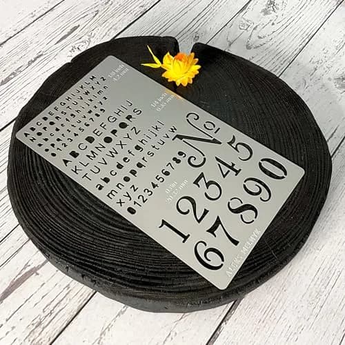 Aleks Melnyk No.422 Metal Stencil, Tiny Letters, 10.2cm x 17.8cm | Durable Metal Template for Bullet Journaling thumbnail 6
