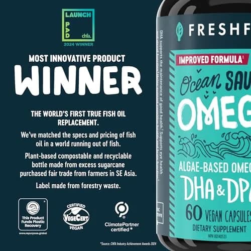 Freshfield Ocean Saving Omega Algae Oil DHA Supplements 180 Count (180 Count) thumbnail 4