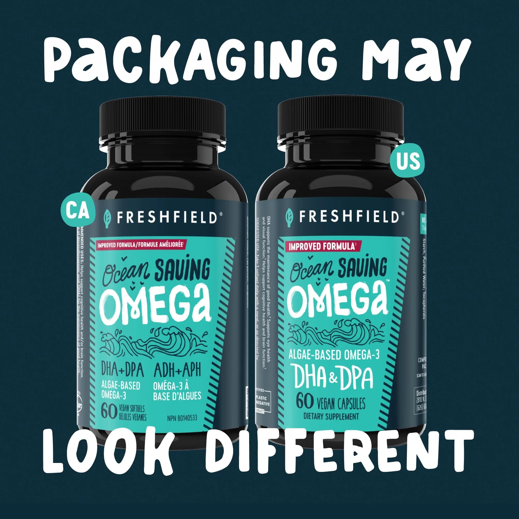 Freshfield Omega 3 DHA Supplements Algae Oil Softgels 60 Count (180g) | Brain & Heart Health Support - view 9