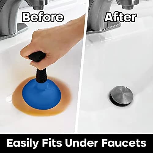 Plungeroo Sink Plunger Blue | Compact Unclogging Tool for Bathroom Drains (6.1 x 4.2 x 2.9 Inch) thumbnail 4