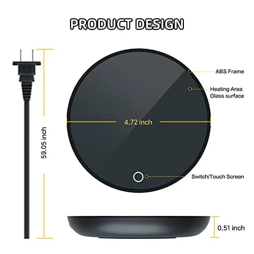 Lesipee Electric Mug Warmer with 2 Temp Settings | Keeps Drinks Warm for 8 Hours thumbnail 5