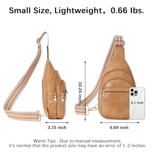 BOSTANTEN Sling Bag for Women Leather Crossbody Bags Fanny Pack for Travel | Multi-Functional & RFID thumbnail 4