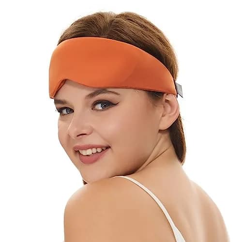 ALASKA BEAR Side Sleeper Sleep Mask | 100% Blackout, Patented, Tangerine | Ultra-Soft, Breathable Foam thumbnail 5