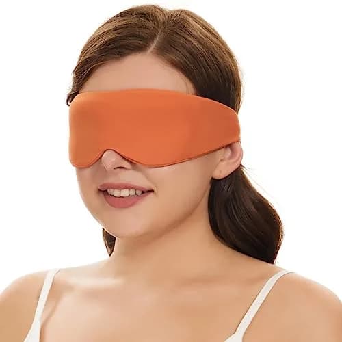 ALASKA BEAR Side Sleeper Sleep Mask | 100% Blackout, Patented, Tangerine | Ultra-Soft, Breathable Foam thumbnail 4