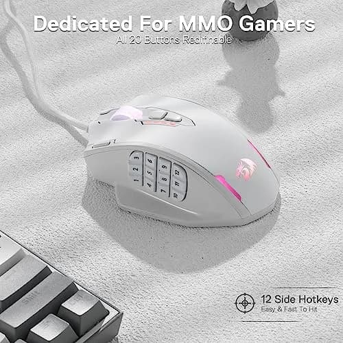 Redragon M908 Impact Gaming Mouse 12400 DPI | 18 Programmable Buttons, 1000Hz Polling Rate, RGB Lighting thumbnail 4